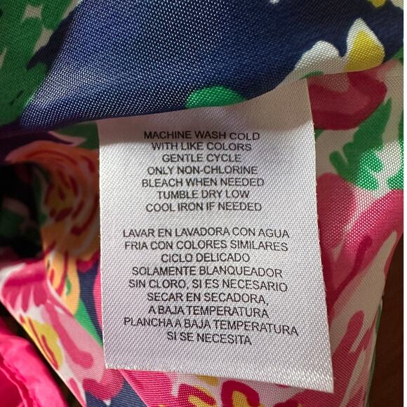 Caribbean Joe Hot Pink Quilted Puffer Vest Floral Lining Size‎ L - Picture 6 of 6